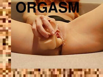 Leaking Orgasm Pussy Before Work