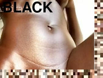 Beautiful black girl shining, showing off her perfect body