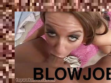 Sweet Blonde Stripper HOLLY WELLIN POV Deepthroat Blowjob Facial