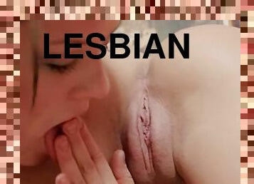 Lesbian babes fucking while a man is in the room (BLIND HOT DATE_02)