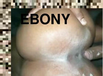 thick ebony takes a big black dick POV