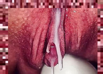 used MILF creampie wand close up