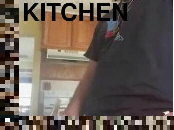 JERKING it in the kitchen while trying not to get caught