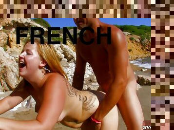 en-plein-air, public, amateur, anal, milf, ados, française, belle-femme-ronde, plage, joufflue