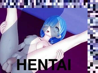 store-patter, tjenestepige, japans, creampie, anime, hentai