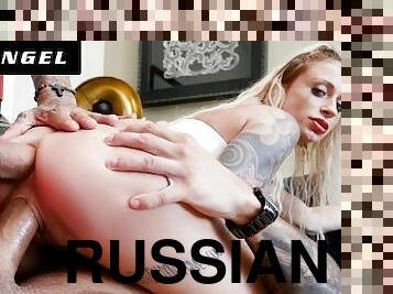 Filthy Russian Anal Slut's Extreme DVP and DP Threesome - Sasha Beart - EvilAngel