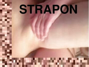 strapon, amatori, anal, facut-acasa, cuplu, dublu, pov, sperma, futai, dildo