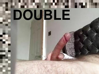 Double Tap with cum dripping warm sloppy cock pulsating while feeling it in your hand