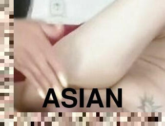 asiatisk, shemale, ladyboy, cum, baller