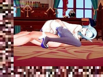 Eula Lawrence HD Genshin Hentai (Anime Waifu 3D Koikatsu MMD SFM Big Booty Sword Female Girl Blue)