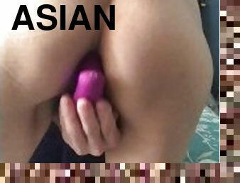 Asian Milf pleasure her asshole