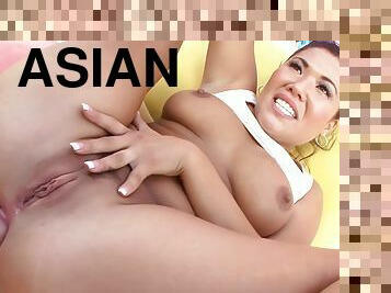 asia, pantat, payudara-besar, anal, sudut-pandang, berambut-cokelat