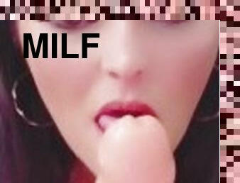 pikslikkeri, milf, par, tøs, synsvinkel, ung-18, fantasi, smuk, dildo, fetish