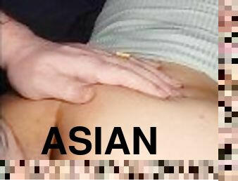 Rough Asian anal cream pie daddy addition.