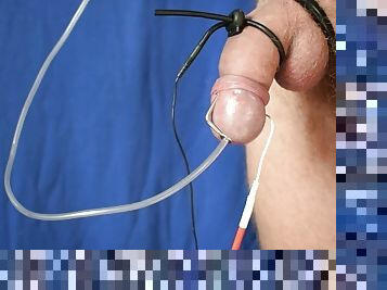 Hot orgasm from sounding ESTIM to cum in the tubule
