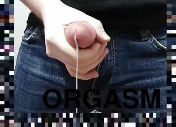 mastubasi, orgasme, cumshot-keluarnya-sperma, seorang-diri, penis