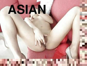 asiatisk, doggy, amatør, hardcore, creampie, fingret, thai, petite, små-pupper