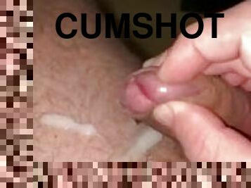 CUM over my leg - BIG LOAD