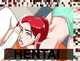 lesbian, kartoon, hentai