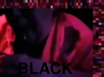 Deepthroat BBC in black light unexpected nutt