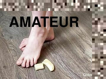 amatorskie, stopy, fetysz, solo, banan, palce