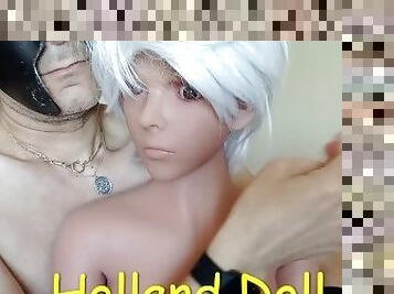 06 Holland Doll Duke Hunter Stone - Silicone Doll eaten licked and creampied by her Duke