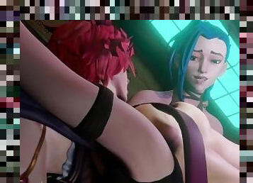 Vi Tickled by Jinx (Arcane)