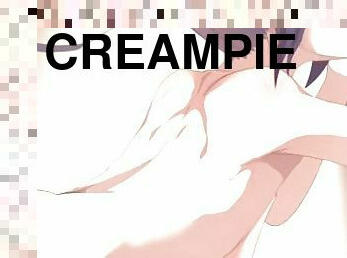 orgamus, babe, junge, creampie, hochschule, anime, hentai, raue