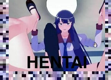 Hentai POV Feet Hitagi Senjougahara Bakemonogatari