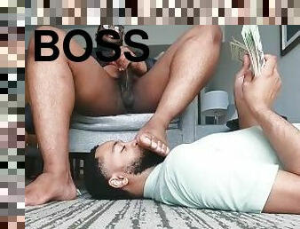 Boss Feet Worshipped By Employee "Preview