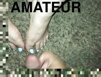 POV Cumshot On Latina Whores Sexy Feet