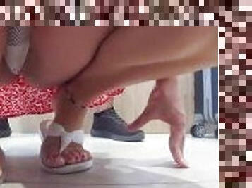 kamu, karı, amatör, orta-yaşlı-seksi-kadın, genç, kam, çift, casus, sapık-voyeur, ayaklar