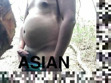 asiatique, gros-nichons, masturbation, public, amateur, mature, énorme-bite, branlette, solo, philippine