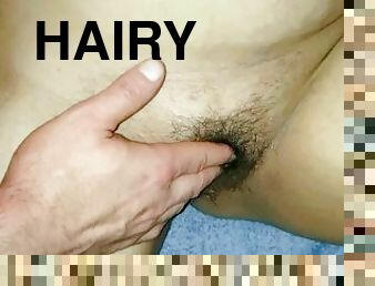 Hairy pussy masturbation