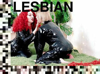 Hot Lesbiand Soft Slow Playing 4k, Pvc Fetish Girls Having Sexy Fun