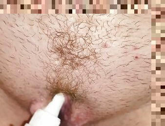 hairy bbw teases hard clit