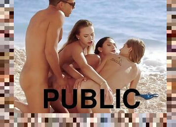 culi, allaperto, pubblici, amatoriali, serie, sesso-di-gruppo, spiaggia, pov, bionde, brunette
