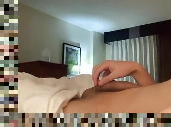 Jerking off at the hotel room