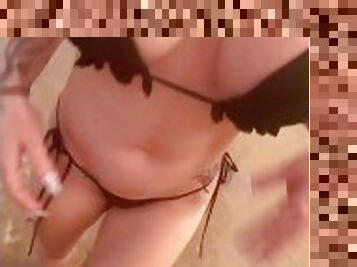 payudara-besar, kencing, umum, vagina-pussy, blowjob-seks-dengan-mengisap-penis, jepang, pantai, basah, berambut-cokelat, minum