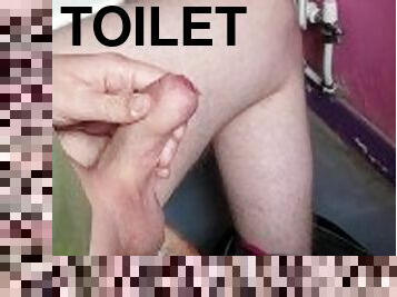 Wanking on the toilet