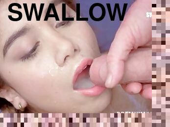 PremiumBukkake - Marina Gold swallows 50 huge cumshots