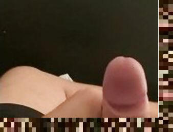 Uncut Thick Dick Edging after the Bar