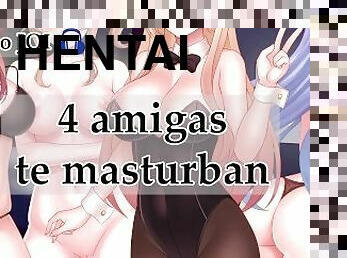 masturbaatio, orgasmi, mälliotos, käsihomma, joukkopano, anime, hentai, aisankannattaja