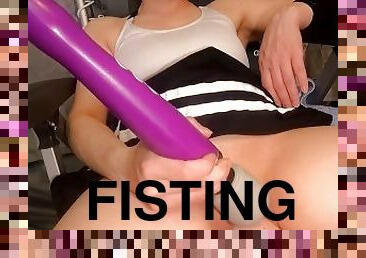 fisting, orgasme, fisse-pussy, amatør, milf, mor, dildo, moder, skede, våd