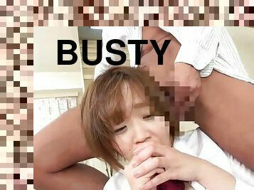 Busty Asian with nipples licked hairy pussy