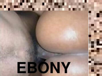 Slim Ebony Model Creamy Backshots