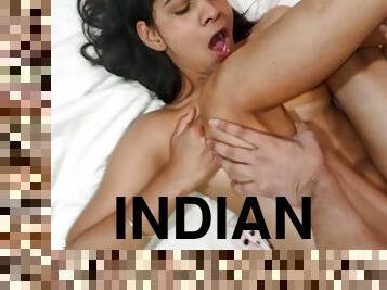 Indian Teen Girl Lick, Suck, deepthroat, Wet Pussy Fucked , Cum on Boobs - POV