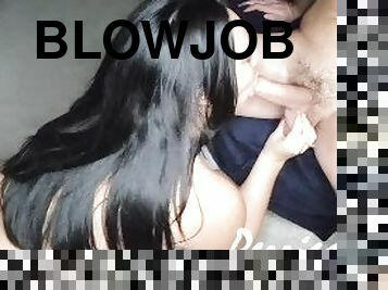 Quick Blowjob and Cum on Tits