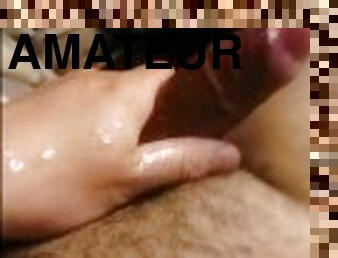 hot guy masturbated a big dick in the room and moans sweetly
