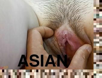 asia, berambut, vagina-pussy, pelajar, amatir, sudut-pandang